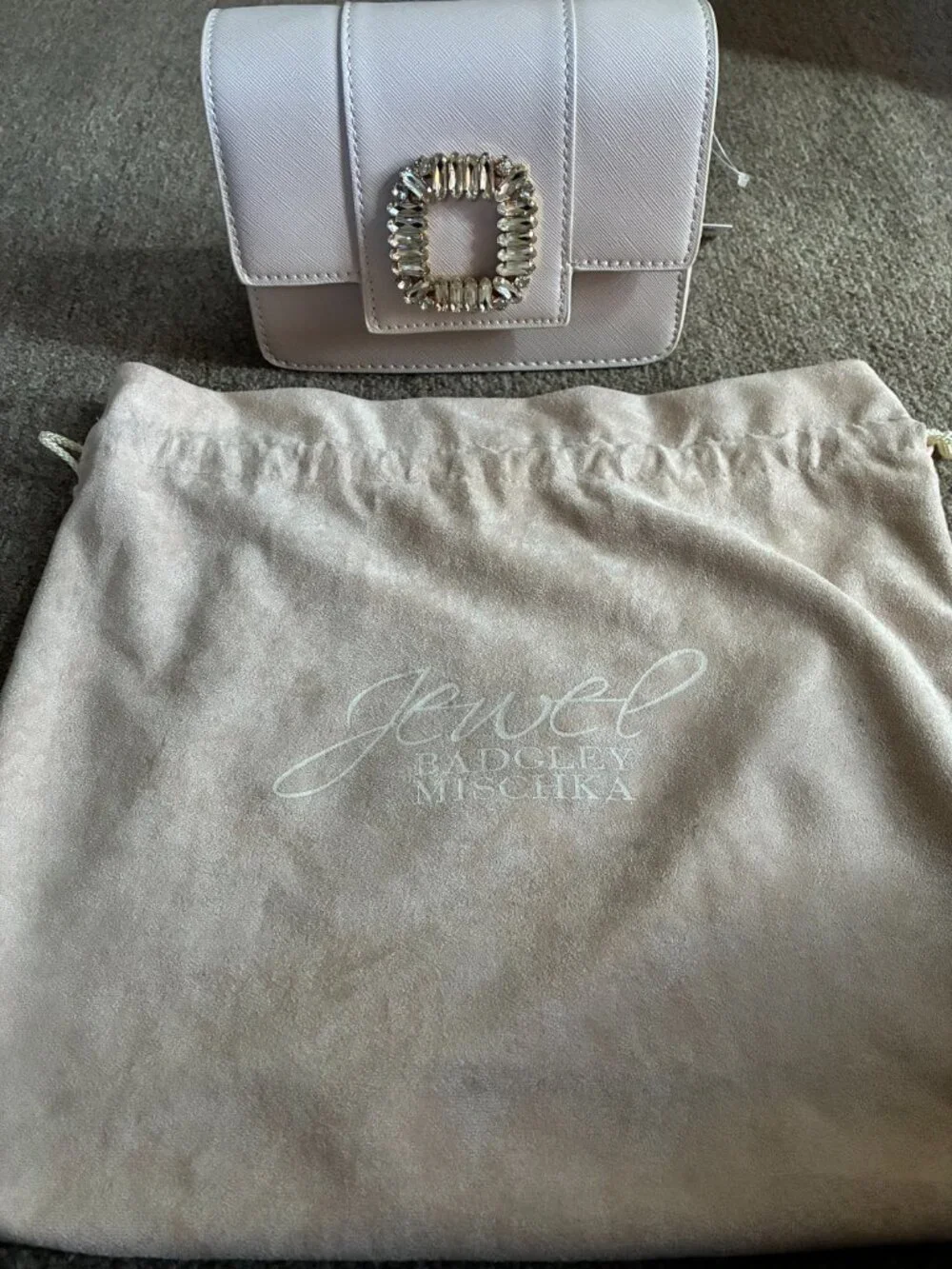 Jewel Badgley Mischka Gold Chain Evening Purse